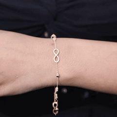 1.50 CT Zircon Infinity Station Chain Bracelet
