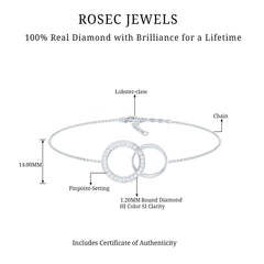 Diamond Eternity Chain Bracelet For Women