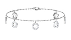 Minimal Moissanite Chain Charm Bracelet for Women