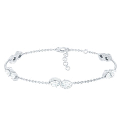 Classic Lab Grown Diamond Station Chain Bracelet