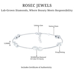 Classic Lab Grown Diamond Station Chain Bracelet