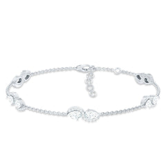 Classic Lab Grown Diamond Station Chain Bracelet