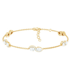 Classic Lab Grown Diamond Station Chain Bracelet