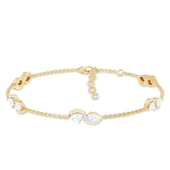 Classic Lab Grown Diamond Station Chain Bracelet