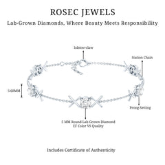 Certified Lab Grown Diamond Bridal Bracelet