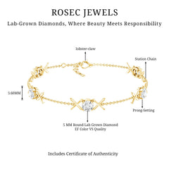 Certified Lab Grown Diamond Bridal Bracelet