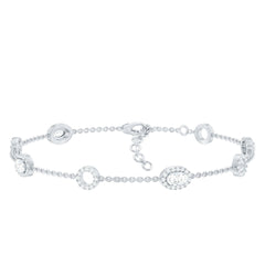 Lab Grown Diamond Bridal Station Chain Bracelet