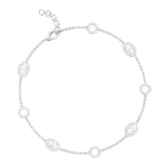 Lab Grown Diamond Bridal Station Chain Bracelet