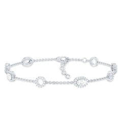 Lab Grown Diamond Bridal Station Chain Bracelet
