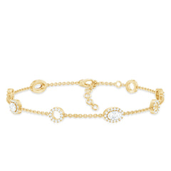 Lab Grown Diamond Bridal Station Chain Bracelet