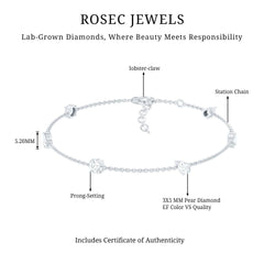 Certified Lab Grown Diamond Stackable Chain Bracelet