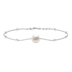 Cultured 7.48 Carat Freshwater Pearl Chain Bracelet