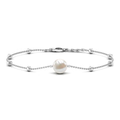 Cultured 7.48 Carat Freshwater Pearl Chain Bracelet