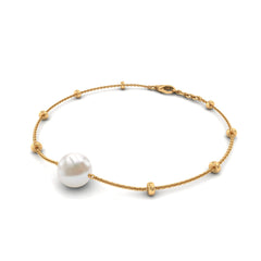 Cultured 7.48 Carat Freshwater Pearl Chain Bracelet