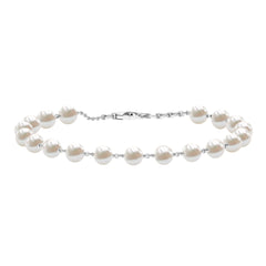 Cultured Freshwater Pearl Chain Bracelet for Women
