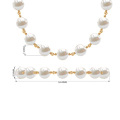 Cultured Freshwater Pearl Chain Bracelet for Women