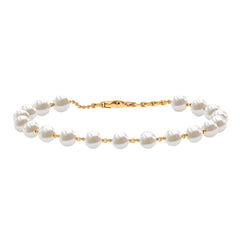 Cultured Freshwater Pearl Chain Bracelet for Women