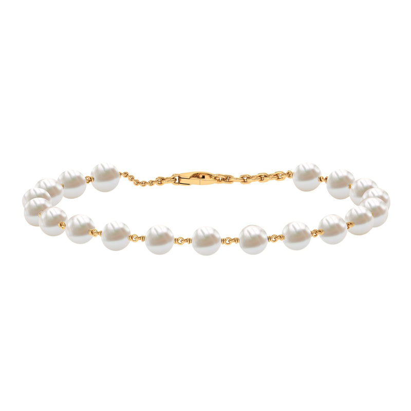 Cultured Freshwater Pearl Chain Bracelet for Women