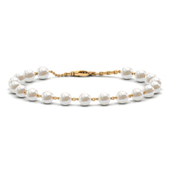 Cultured Freshwater Pearl Chain Bracelet for Women