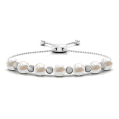 Cultured Freshwater Pearl Bolo Bracelet for Women