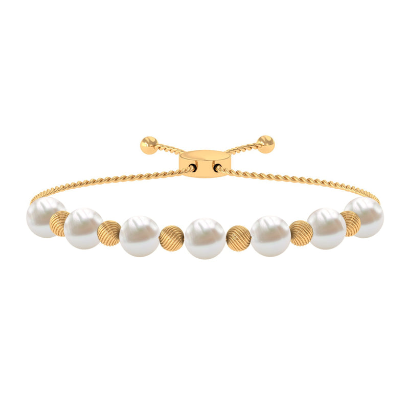 Cultured Freshwater Pearl Bolo Bracelet for Women