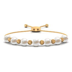 Cultured Freshwater Pearl Bolo Bracelet for Women