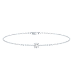 Bezel Set Lab Grown Diamond Solitaire Bracelet