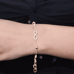 Certified Moissanite Infinity Chain Bracelet