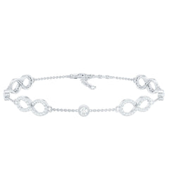 Certified Moissanite Infinity Chain Bracelet