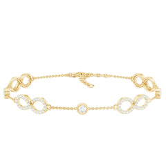 Certified Moissanite Infinity Chain Bracelet