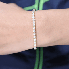 Round Shape Cubic Zirconia Tennis Bracelet