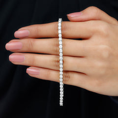 Round Shape Cubic Zirconia Tennis Bracelet