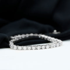 Round Shape Cubic Zirconia Tennis Bracelet