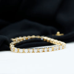 Round Shape Cubic Zirconia Tennis Bracelet