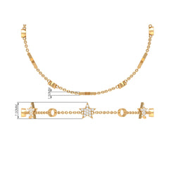 Certified Moissanite Station Star Bracelet for Women