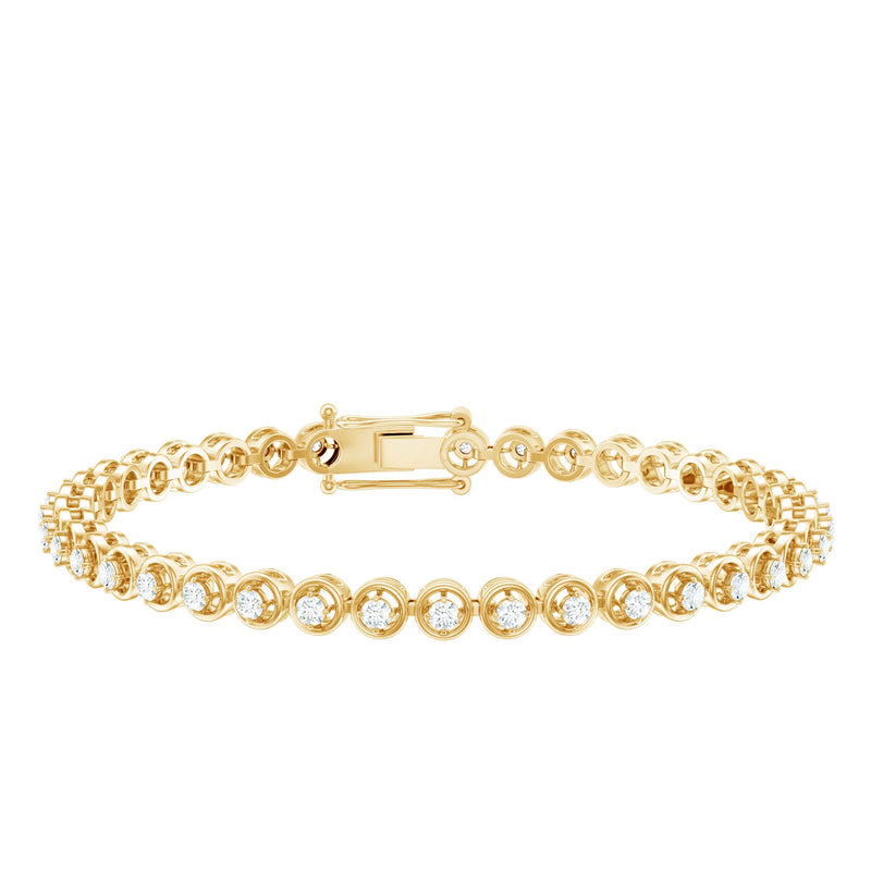 Certified Lab Grown Classic Round Diamond Bridal Tennis Bracelet