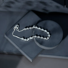 Certified Lab Grown Bezel Set Diamond Eternity Chain Bracelet