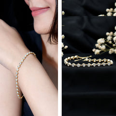 Certified Lab Grown Bezel Set Diamond Eternity Chain Bracelet