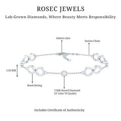 Lab Grown Diamond Infinity Bracelet for Women