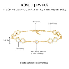 Lab Grown Diamond Infinity Bracelet for Women