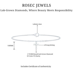 Certified Lab Grown Diamond Cross Bracelet