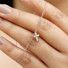 Certified Lab Grown Diamond Cross Bracelet