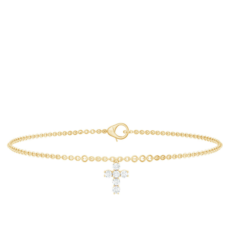 Certified Lab Grown Diamond Cross Bracelet