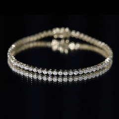 Certified Bezel Set Lab Grown Diamond Tennis Bracelet