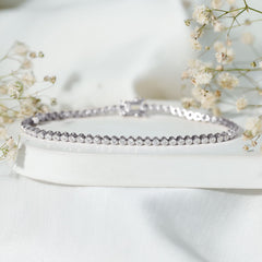 Certified Bezel Set Lab Grown Diamond Tennis Bracelet