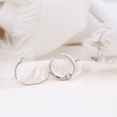 Certified Diamond Moon Chain Bracelet
