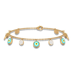 Certified Diamond Evil Eye Chain Bracelet