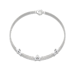 Certified Diamond Star Double Chain Bracelet