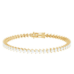 Lab Grown Diamond Heart Tennis Bracelet for Wedding