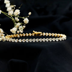 Lab Grown Diamond Heart Tennis Bracelet for Wedding